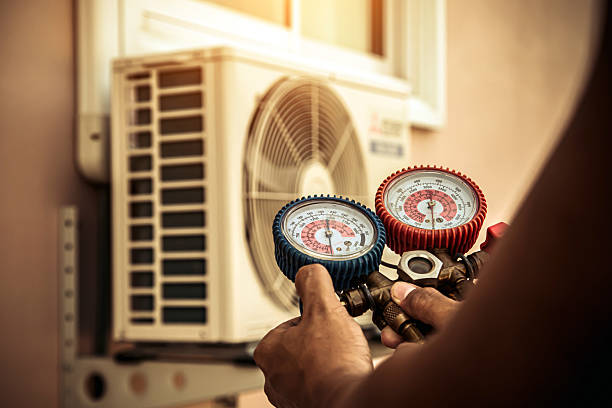Professional Hvac technician working in Brockton, MA